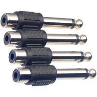 Stagg 4 x Female RCA/Male Jack Adaptor
