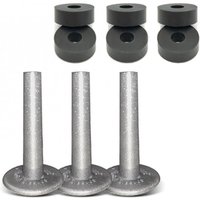 No Nuts Cymbal Sleeves 3pk w/CymRings Silver No Nuts Cymbal Sleeves 3pk w/CymRings Silver