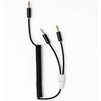 MyVolts Candycords 3.5mm to 2 x 3.5mm Coil Cable - 26cm Liquorice