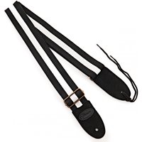 Hartwood Cotton Guitar Strap Black & White Stripe