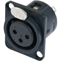 Neutrik NC3FDL-1-BAG 3-Pin XLR Mounting Socket Black