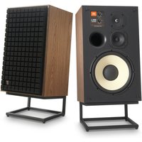 JBL L100 Mk2 Classic 3-Way Speakers with JS-120 Stands (Pair) Black