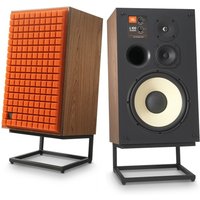JBL L100 Mk2 Classic 3-Way Speakers with JS-120 Stands (Pair) Orange