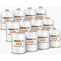 ration1de ration1 Gaskartusche 12 x 450g Paket EN 417 Schraubkartusche für Outdoor Camping und Notfallvorsorge