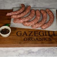 Gazegill Organics Organic Lamb and Mint Sausages listed by Real Food Hub