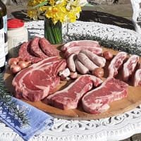 Huntsham Heritage Meats Deluxe BBQ Box - Longhorn Beef And Middle White Pork listed by Real Food Hub