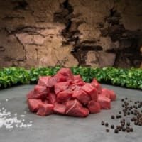 Real Food Hub Belted Galloway Diced Beef listed by Real Food Hub