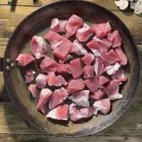 Bramblebee Farm Gloucester Old Spot Bacon Lardons listed by Real Food Hub