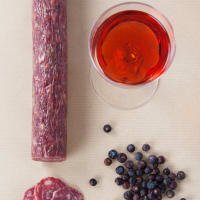 Marsh Pig Whole Venison And Sloe Gin Salami listed by Real Food Hub