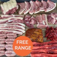 Bramblebee Farm Quarter of a Free Range Bramblebee Old Spot Meat Box listed by Real Food Hub