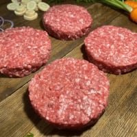Bramblebee Farm Caramelised Red Onion and Cracked Black Pepper Burgers listed by Real Food Hub