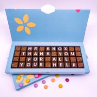 Cocoapod Chocolate Large Personalised Thank You Chocolate Gift Box listed by Real Food Hub