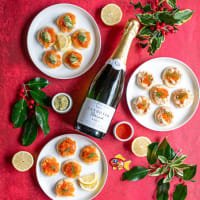 Chalk Stream Foods ChalkStream® Canapé Box with Candover Brook Brut listed by Real Food Hub
