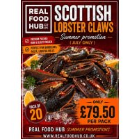 Berwick Shellfish Company Scottish Lobster Claws - 20 Pack - Summer Promotion listed by Real Food Hub