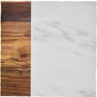 Piatto da portata Tupelo senza bordo VEGA; 28.5x28x1 cm (LxLxH); bianco/marrone; rettangolare; 6 pz. / Pacco