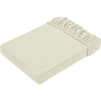 Drap housse Acadia ERWIN M.; 180-200x190-200 cm (lxL); beige clair