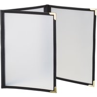 5x PULSIVA Taschine per portamenu Harta; A5, 17x23 cm (LxH); nero; 5 pz. / Pacco