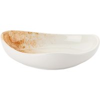 Assiette Purior creuse VEGA; 35 cl, 18.5x17x4.9 cm (LxlxH); blanc/brun; ovale; 6 pièce(s) / Lot