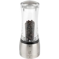 Macinapepe Daman Peugeot; 16 cm (H); argento/trasparente