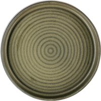 4x VEGA Piatto Snug con bordo basso; 13.5x2 cm (ØxH); verde oliva; rotonda; 4 pz. / Pacco