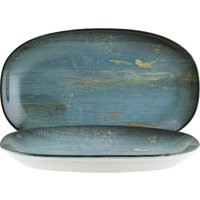 Assiette/plat Madera Mint ovale Bonna; 15x8.5 cm (Lxl); turquoise/brun/noir; ovale; 12 pièce(s) / Lot