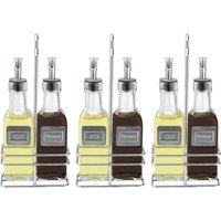 Pack avantage ménagère huile/vinaigre Belcanto PULSIVA; 17 cl, 10.5x23.5x5.5 cm (lxHxP); argenté/transparent; 3 Set(s) / Lot