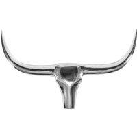 Testa di bufalo da parete Ambia; 73x6x50 cm (LxLxH); argento