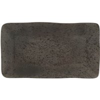 Piatto da portata Ironstone Porland; 28.2x15.1x2.4 cm (LxLxH); marrone scuro/nero; rettangolare; 2 pz. / Pacco