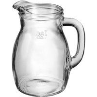 12x Bormioli Rocco Brocca in vetro Bistrot; 600 ml, 7.7x14.5 cm (ØxH); trasparente; rotonda; 0.5 l Segno di riempimento, 12 pz. / Pacco