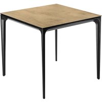 VEGA Utebord Linero kvadratisk; 80x80x72 cm (LxBxH); Bordplate Eik/Natur, Ramme Svart; Kvadratisk