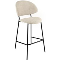 VEGA Barstol Lindo Bouclé; 50.5x54.5x110 cm (BxDxH); Sits Beige, Ram Svart