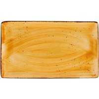 Piatto Nebro rettangolare VEGA; 33.5x19x2.1 cm (LxLxH); giallo; 3 pz. / Pacco