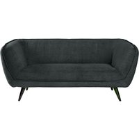 Canapé Kelso velours côtelé, 3 places VEGA; 183x88x76 cm (lxPxH); Assise anthracite, Structure noir
