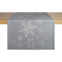 Chemin de table Nova Star ERWIN M.; 40x130 cm (lxL); bleu grisé/beige