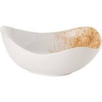 4x VEGA Ciotola Purior; 800 ml, 21x19x9.2 cm (LxLxH); bianco/marrone; ovale; 4 pz. / Pacco