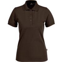 Polo da donna Flora maniche corte JOBELINE; Taglia S; marrone cacao