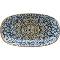 Assiette/plat Alhambra ovale Bonna; 24x14 cm (Lxl); bleu/blanc/brun; ovale; 12 pièce(s) / Lot