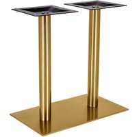 Pie de mesa doble para interior Orio rectangular VEGA; 70x40x72 cm (AnxLgxAt); dorado; rectangular