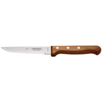 Couteau à steak/pizza Picanha VEGA; 23.5 cm (L); argenté, Poignée brun clair; 12 pièce(s) / Lot