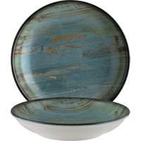 Piatto fondo Madera Mint Bonna; 1000 ml, 23x4 cm (ØxH); turchese/marrone/nero; rotonda; 6 pz. / Pacco