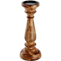 Portacandele a colonna Maris; 12x30 cm (ØxH); marrone