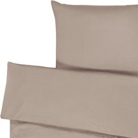 Set copripiumino e federa Tokio chiusura a busta ERWIN M.; 140x200 cm (LxL), 70x90 cm (LxL); tortora