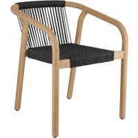 Chaise d'extérieur Kando VEGA; 58x58x75 cm (lxPxH); Assise anthracite, Structure naturel; 2 pièce(s) / Lot