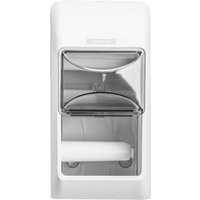 Distributore di carta igienica 2 rotoli Katrin; 14.5x30x14.5 cm (LxHxP); bianco