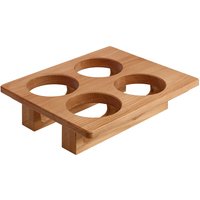 Présentoir pour gobelets à couverts GN 1/2 VEGA; 32.5x26.5x7.2 cm (LxlxH); hêtre; rectangulaire