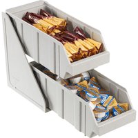 PULSIVA Portaposate a colonna Duo; 19.5x14.2x23.5 cm (LxLxH); grigio