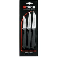 F. Dick Set de couteaux de cuisine ProDynamic 3 pièces; argenté/noir