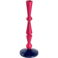 Bougeoir Andris; 9.5x25 cm (ØxH); rose intense/bleu foncé