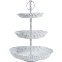 Etagere decorativa Abunya; 35x47 cm (ØxH); bianco/marrone/grigio/antracite