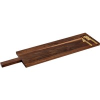 Planche à fromage Enza avec set de couteaux VEGA; 74.8x19.8x2 cm (LxlxH); noyer; rectangulaire